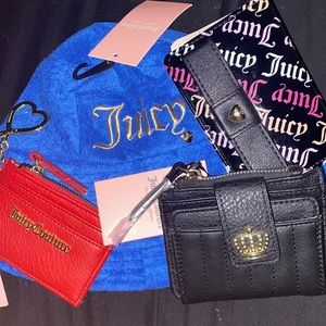 Juicy couture bundle 3 wallets and hat